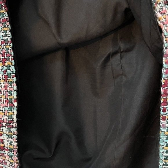 Loft Tweed Above Knee Skirt Womens Sz 2 Easter Career Wear Lined Mod Preppy - Picture 5 of 6